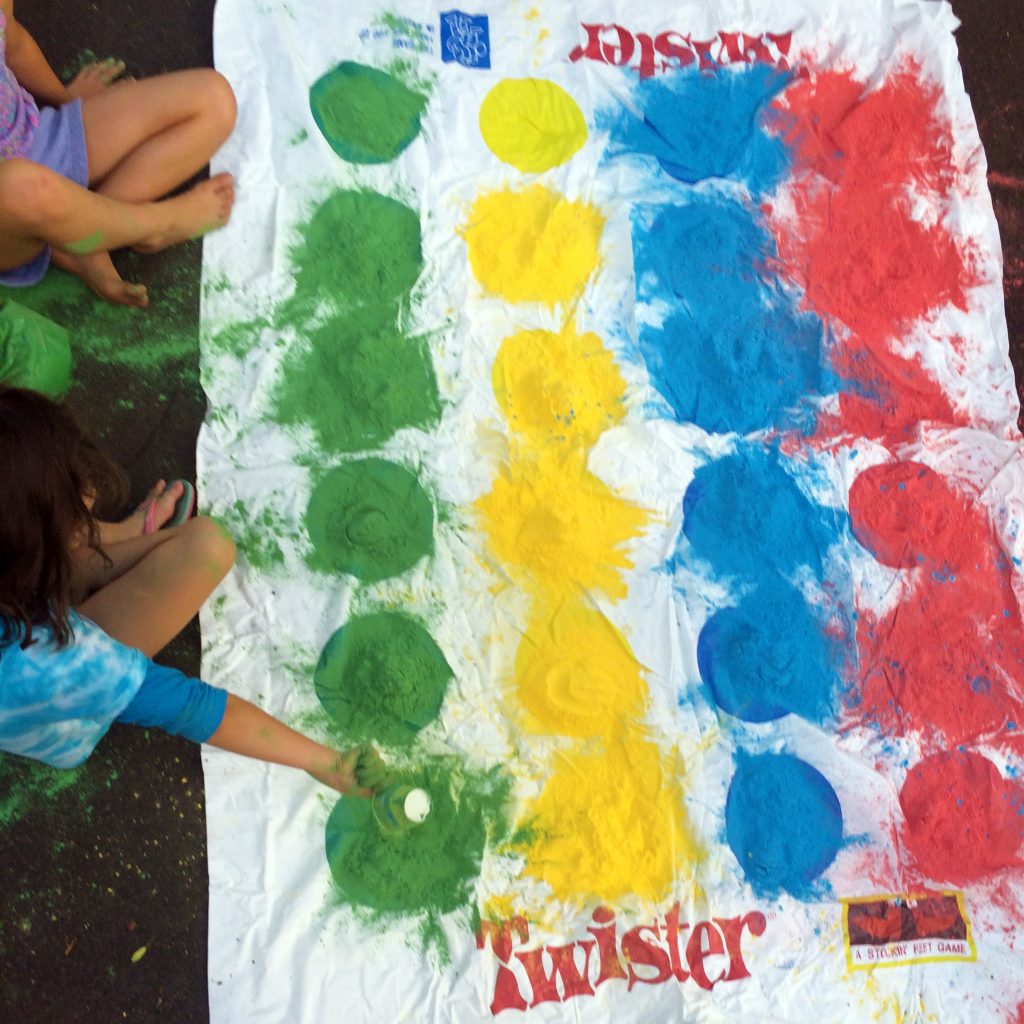 Color Powder fun with Twister